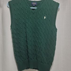 POLO Forest Green Wool Vest